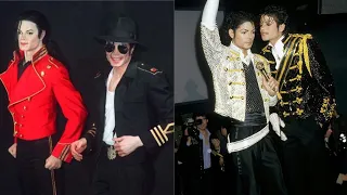 Michael Jackson with his wax figures | the disappointment in his face 👀