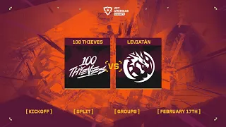 100 Thieves vs. Leviatán - VCT Americas Kickoff - Group Stage D2 - Map 2