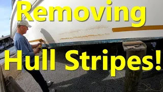 Removing Our Boat's Hull Stripes. Did I mess It Up???