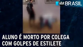 Aluno é morto por colega com golpes de estilete | SBT Brasil (07/03/23)