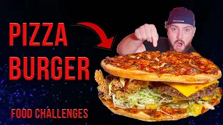 PIZZA BURGER | FINISH UNDER 10 MINS FOR $50 | Sydney Food Challenge | The Wolf Of Eat Street