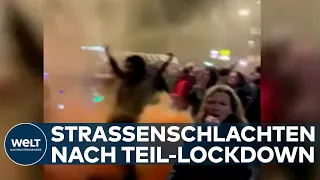 CORONA: Teil-Lockdown! Straßenschlachten in Den Haag - Polizei setzt Wasserwerfer ein I WELT News