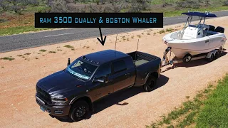 Towing Boats WA - RAM 3500 DUALLY - Boston Whaler to Exmouth