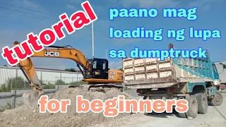 Paano mag loading ng lupa sa dumptruck para sa baguhan #tutorial #forbeginners #jcbbackhoevideo