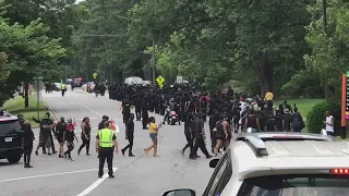 Armed group stages movement at Stone Mountain on July 4