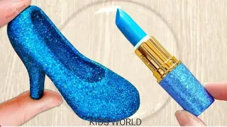 High-heel Slime Coloring with Makeup! Mixing Makeup into Clear Slime! Satisfying Slime Videos | #4