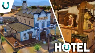 WILD WEST HOTEL Sims 4  | NO CC | The sims 4 horse ranch speed build