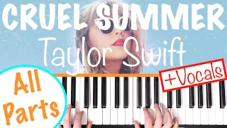 How to play CRUEL SUMMER - Taylor Swift Piano Chords Tutorial