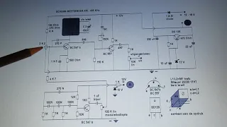 Measuring transmitter 435-470 KC & AM modulated with 1000 Hertz/modulation depth max 30 %