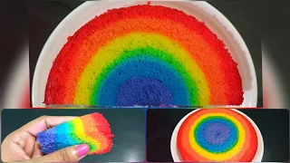 🌈 Rainbow Cake | Eggless Rainbow cake in vanilla flavor | Kids favourite cake by Passion For Cooking