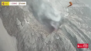 Ríos de lava en "uno de los vídeos más impresionantes" grabados por el CSIC en el volcán de La Palma