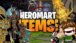 ALL of my HeroMart Items in AQWorlds!