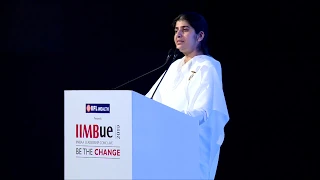 Brahma Kumari Sister Shivani in "Discourse with the Audience" at IIMBue 2019