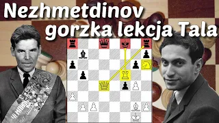 SZACHY 229# Nezhmetdinov vs Tal 1961, gorzka lekcja mistrza świata w szachach, obrona sycylijska