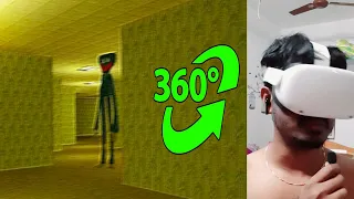 Experiencing The Backrooms 360 VR - Huggy Wuggy Deleted Footage Backroom | 360 BACKROOM