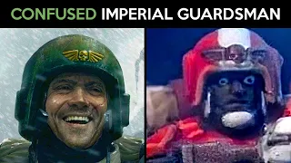 Confused Imperial Guardsman ( Mr incredible becoming canny meme )