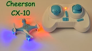 Cheerson CX-10 Mini RC Quadcopter 2.4GHz, 4Ch, 6 Axis gyro with LED (RTF)