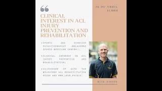 Mick Hughes - "Clinical Interest in ACL Injury Prevention and Rehabilitation"