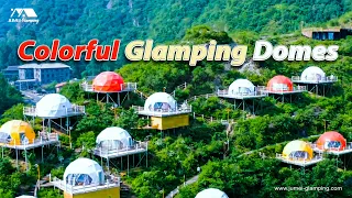 Colorful Glamping Domes