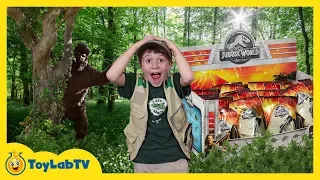 Dinosaur Surprise Toy Hunt & Adventure with Giant Prehistoric Bigfoot & Jurassic World Kids Toys