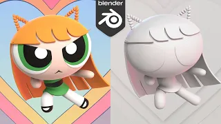 ✨ Make New Jeans Powerpuff Girls | Cute Character 3d Model in Blender