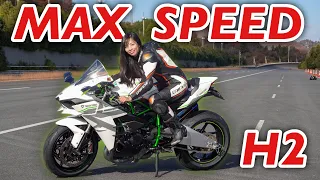 Japanese Motorcycle Rider Challenges kawasaki H2 MAX SPEED!