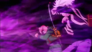 Hisoka blocks Gon and Killua in the hallway with his aura | Hunter x Hunter Eng Sub