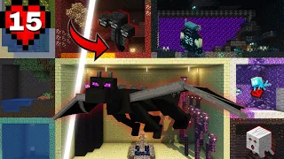I trapped Ender Dragon and every mobs in Minecraft Hardcore 1.19