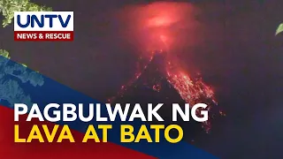 Pag-agos ng lava at rockfall mula sa Mayon, umabot na sa layong hiigit isang kilometro