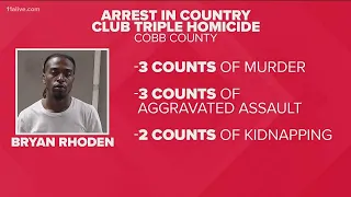 Man arrested, charged with murder in connection with Cobb country club triple homicide