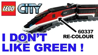 LEGO City Express Passenger Train 60337 - RECOLOUR Mod, review & test run