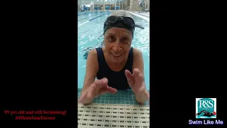 99 years old and Still Swimming! Nan- Swim Like Me- Coach Andre'