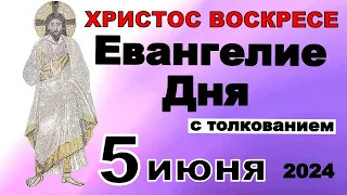 Евангелие дня с толкованием 5 июня  ХРИСТОС ВОСКРЕСЕ