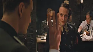 INGLORIOUS BASTERDS - NAZI TAVERN GUNFIGHT  - HICOX GIVES HIMSELF AWAY 1080p