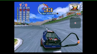 Daytona USA 2 : Power Edition Gameplay ***Beginner course*** (Real Arcade Hardware)