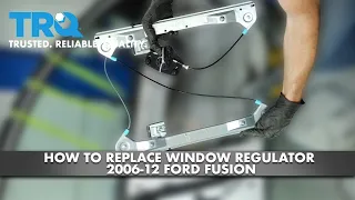 How To Replace Window Regulator 2006-12 Ford Fusion