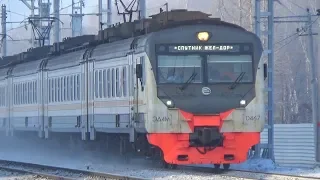 Электропоезд ЭД4М-0467 "ЦППК-Спутник" экспресс сообщением "Москва Курская - Железнодорожная"