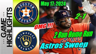 Houston Astros vs Brewers [Highlights] May 17, 2024 Jon Singleton 2 Run Home Run. Rocking ASTROS 🤘🤘🤘