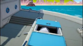 Catching shark in Gang Beasts