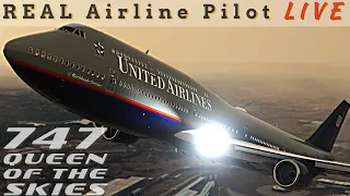 747 Heavy | High Altitude Approach | Force Feedback | Real Airline Pilot | #msfs2020 #boeing #747