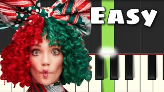 Snowman - Sia (sped up tiktok version)  | Easy Piano Tutorial