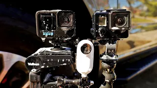 GoPro Hero 10 Black side-by-side-by-side comparison to Insta360 Go 2 and GoPro Hero 3+ Black