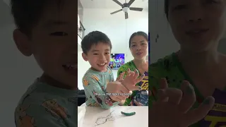 My 4 year old tries blue takis for the first time