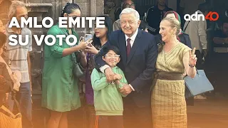 El Presidente Andrés Manuel López Obrador emite su voto