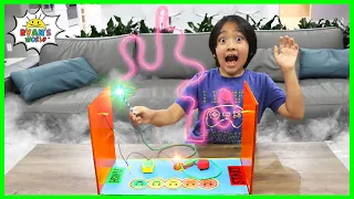 How to make DIY Buzz Wire Game Focus Challenge for Kids with Ryan!