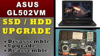ASUS GAMING ROG Strix GL502 SSD HDD upgrade Guide