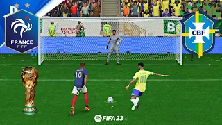 FRANCE V BRAZIL ! MBAPPE V NEYMAR ! FIFA 23 WORLD CUP FINAL ! PENALTY SHOOTOUT