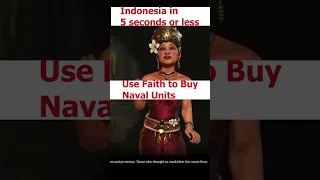 How to play INDONESIA in 6 seconds or less in civ 6! #shorts
