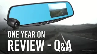 Vehicle Blackbox DVR full HD 1080p Dual Dash Cam Mirror Review - One Year On Q&A (2018)