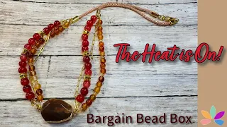 Beautiful gemstone Necklace using Bargain Bead Box Tropical Heat May 2024